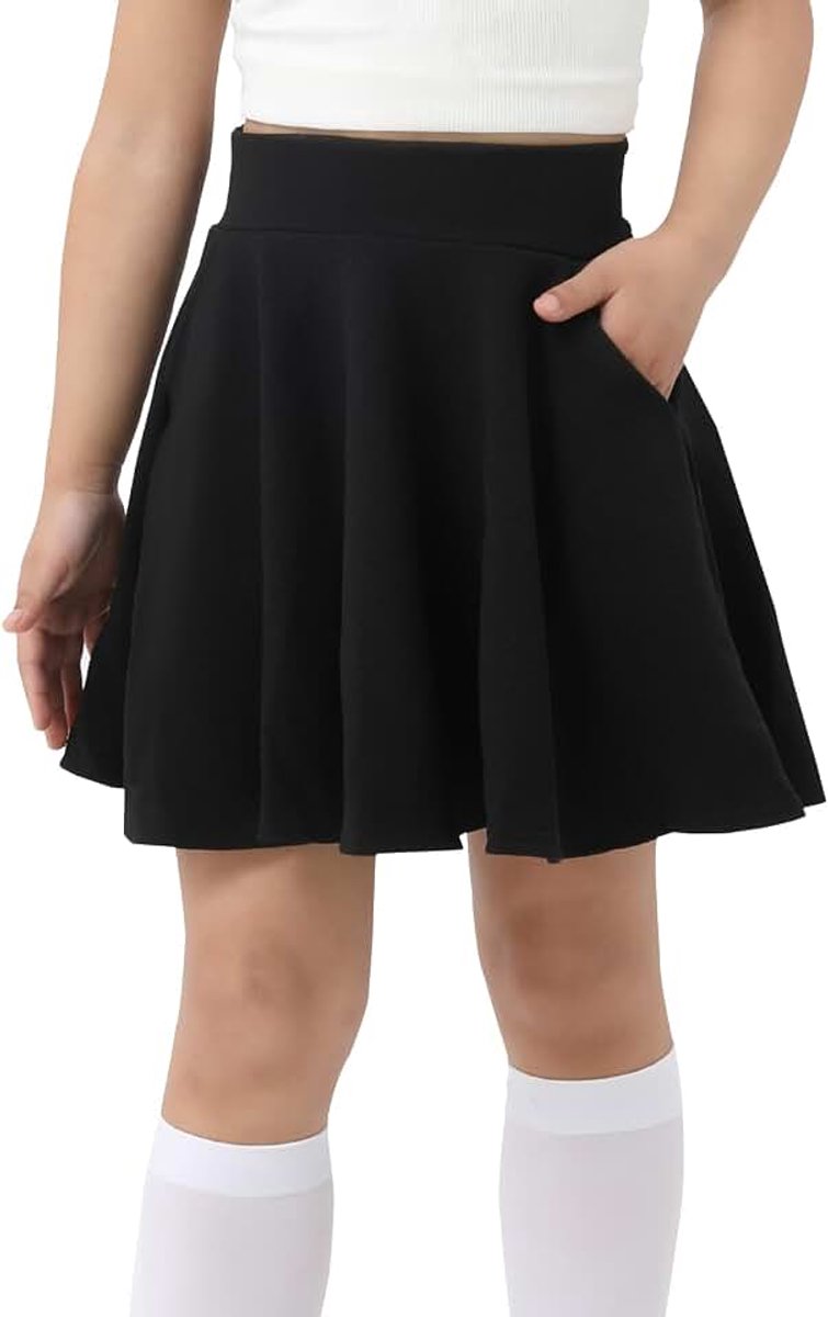 Rok voor meisjes, tennisrok, geplooid, hoge taille, casual, minirok, 5-14 jaar