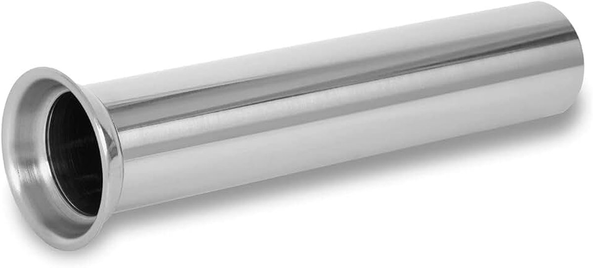 Vertes Vulbuis vulbuis reserveonderdeel van roestvrij staal voor worstvulmachines worstpersen (38 mm buis-, 53 mm flensdiameter, 188 mm lengte, geschikt voor levensmiddelen, roestvrij, vaatwasmachinebestendig)