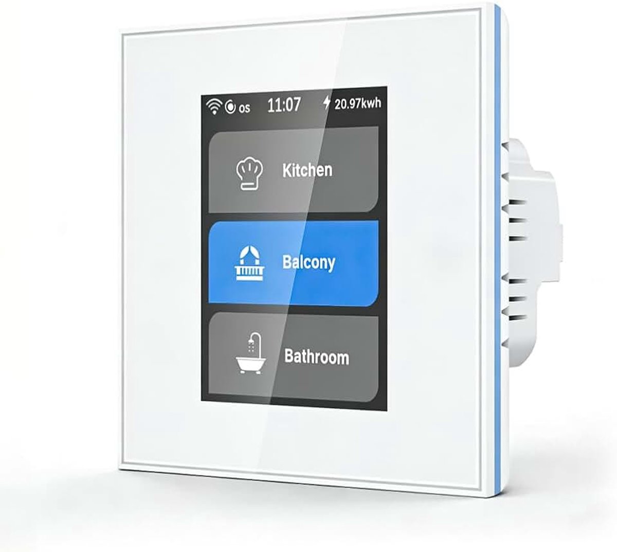 L8-HS Slimme lichtschakelaar, 1/2/3-voudig, wifi touch, voor Amazon Alexa, Google Assistant, geïntegreerde Homekit/Tuya/Lanbon systemen, neutrale geleider vereist