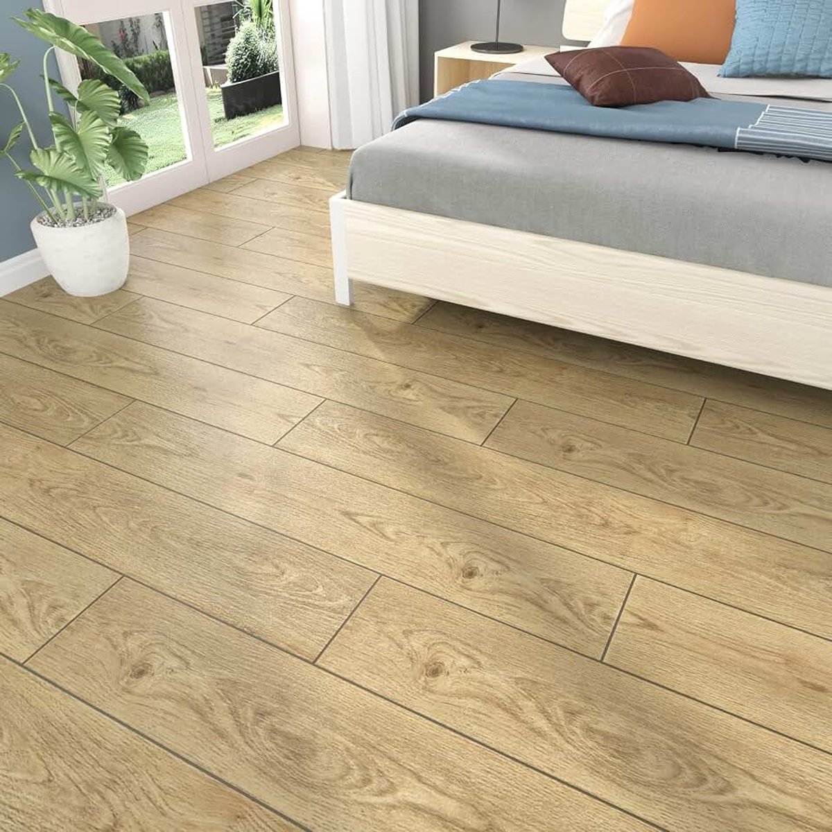 Zelfklevende plaktegels, vloer, houtlook, vintage vloertegels, zelfklevende plaktegels, badkamer, vloer, waterdicht, kleeftegels, pvc, tegels voor keuken, vloer, 4 stuks