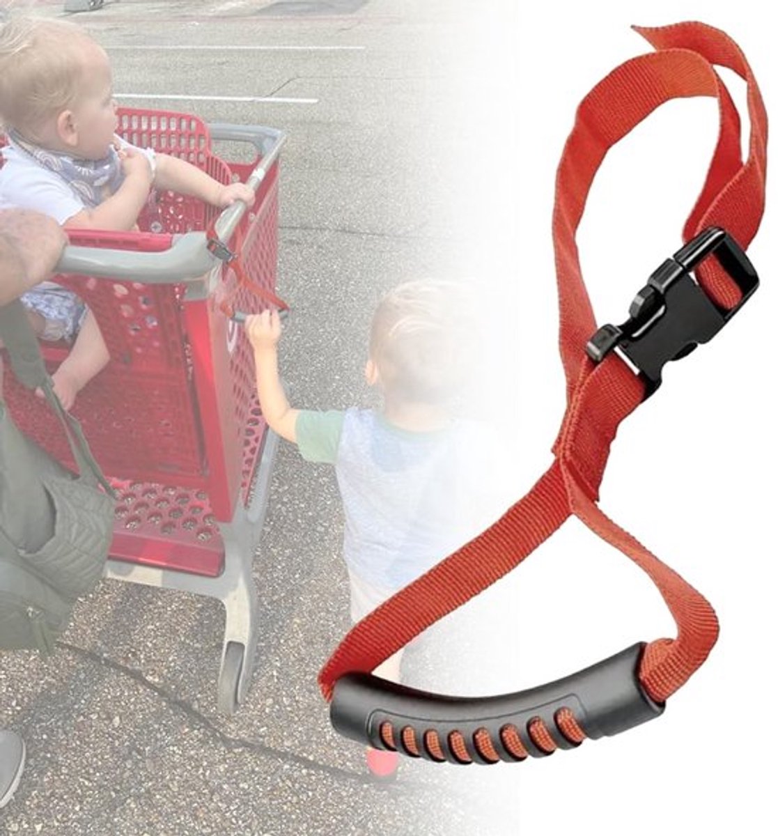 Veiligheidsarmband voor kinderwagens - Verstelbare anti-verlies polsband voor kinderwagens, trolleys, winkelwagens en reizen