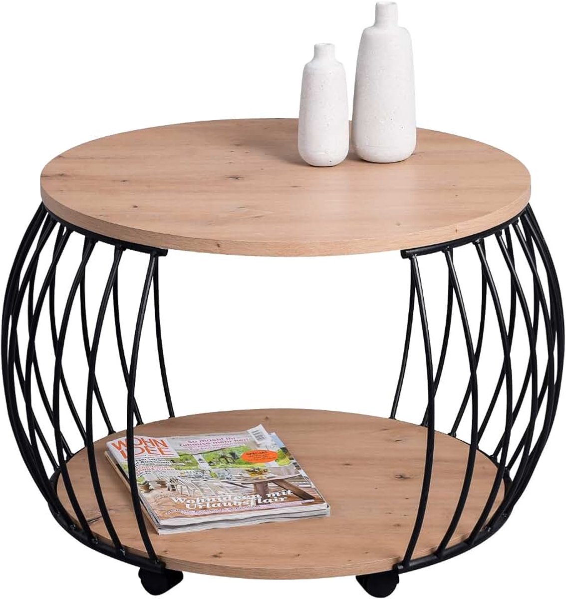 Kollektion Peking 1 salontafel/sofatafel, MDF, hoogte 47 cm, diameter 60 cm