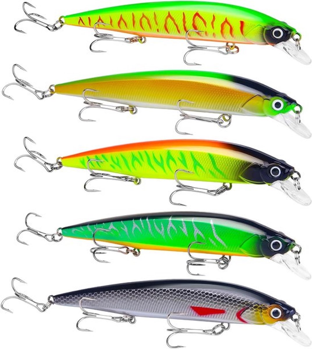 Kunstvis Wobbler 14 cm 18,3 g 5 stuks voor snoekbaars vissen roofvis snoekvanger haringpilker.