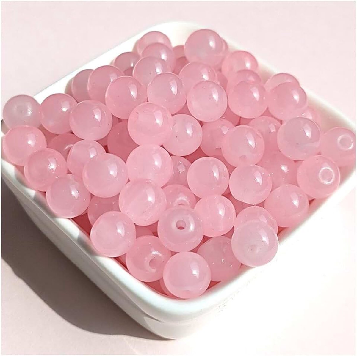 Kralen om te knutselen, edelsteenkralen, rond, kleurrijke armband, knutselkralen, sierstenen met gat voor het maken van sieraden, doe-het-zelf handwerk, sieraden, armbanden