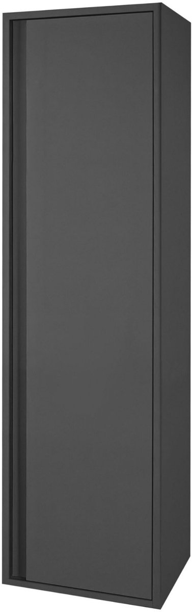 ALONI SALLY hoge badkamerkast – 35x135x35 cm – Mat grijs – Softclose