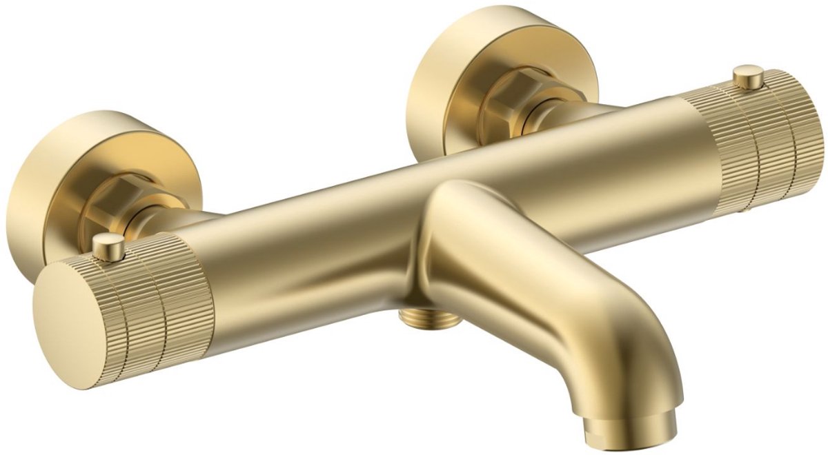 ALONI Stria badmengkraan – thermostatisch – opbouw – geborsteld goud