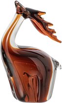J-Line decoratie Hert - glas - brons - small