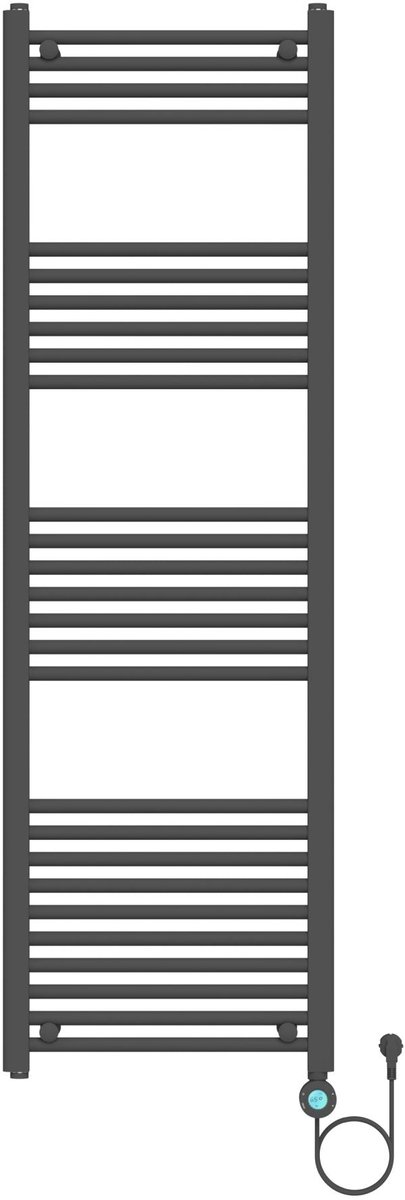 BELRAD elektrische radiator 1600x500 mm – 700W – mat zwart – digitale thermostaat – Smart WiFi – aansluiting rechts