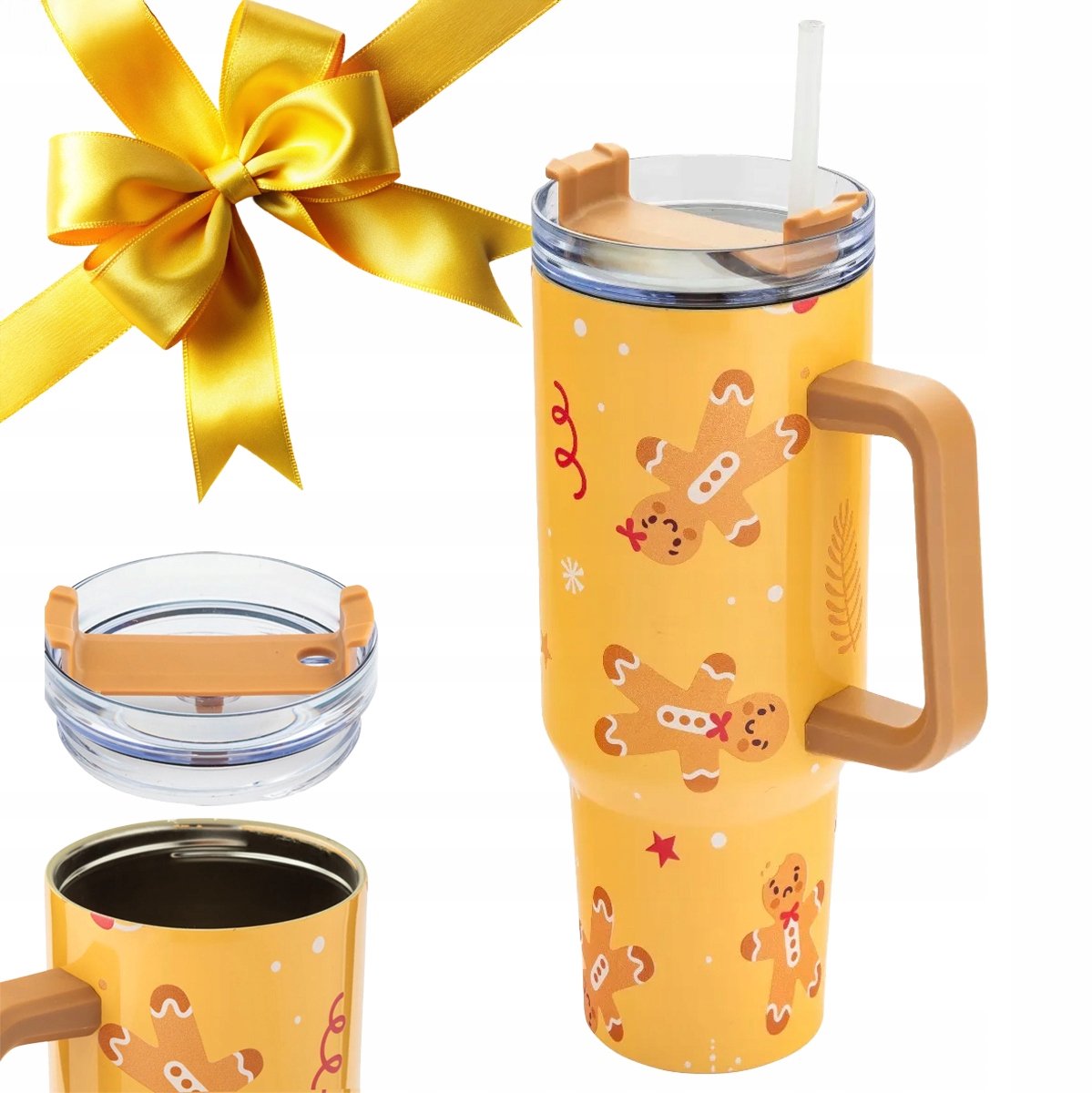 Altom Design Ciastuś Thermosbeker met Rietje - 1,2L - Feestelijk Design