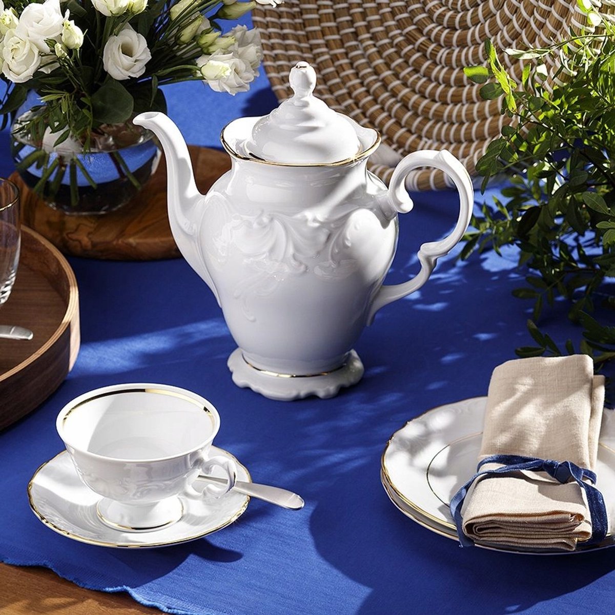 Fryderyka Gouden Lijn Koffieservies 12 Pers. 39 Delen - Luxe Cadeau