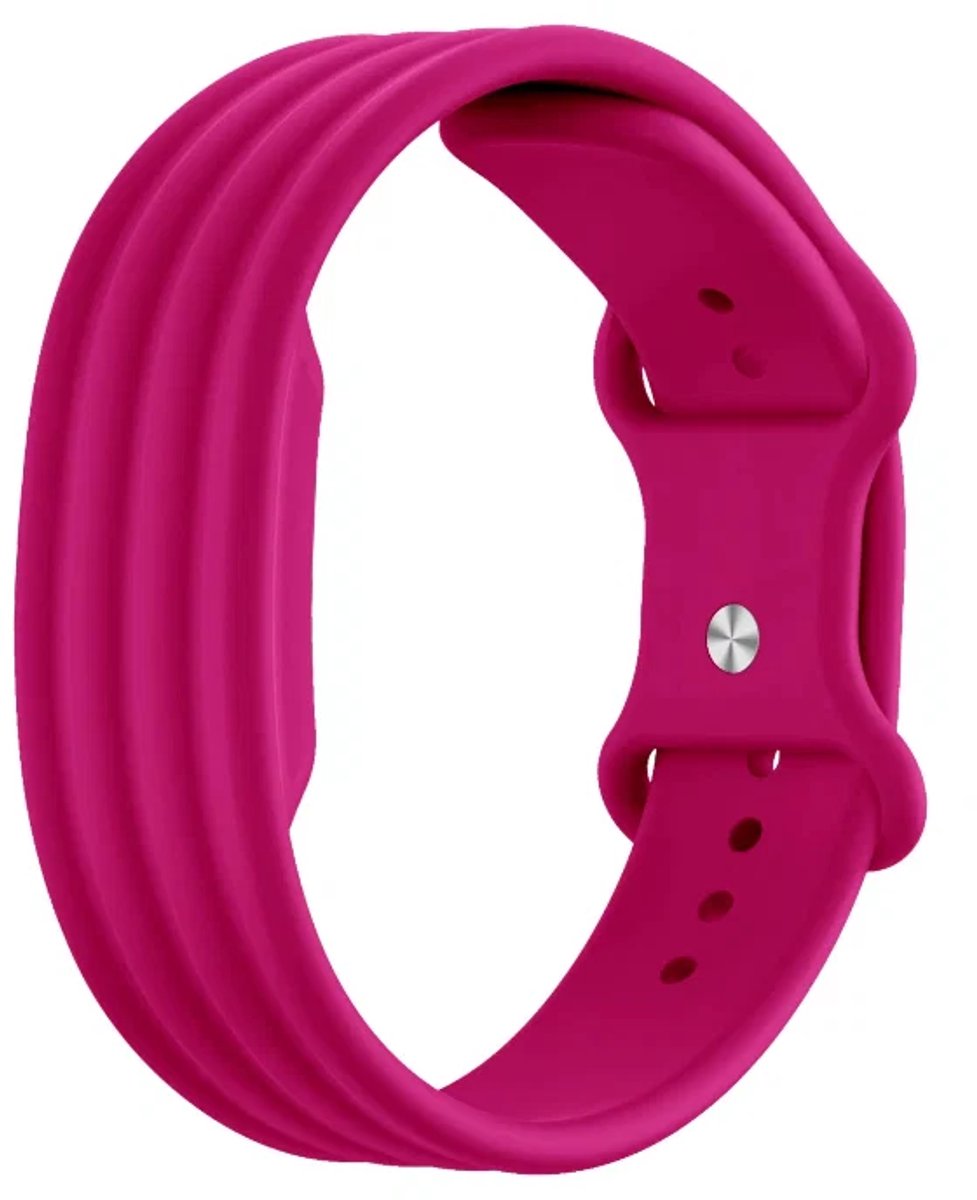 Bandz Siliconen sport bandje geschikt voor Fitbit Air - Wijnrood