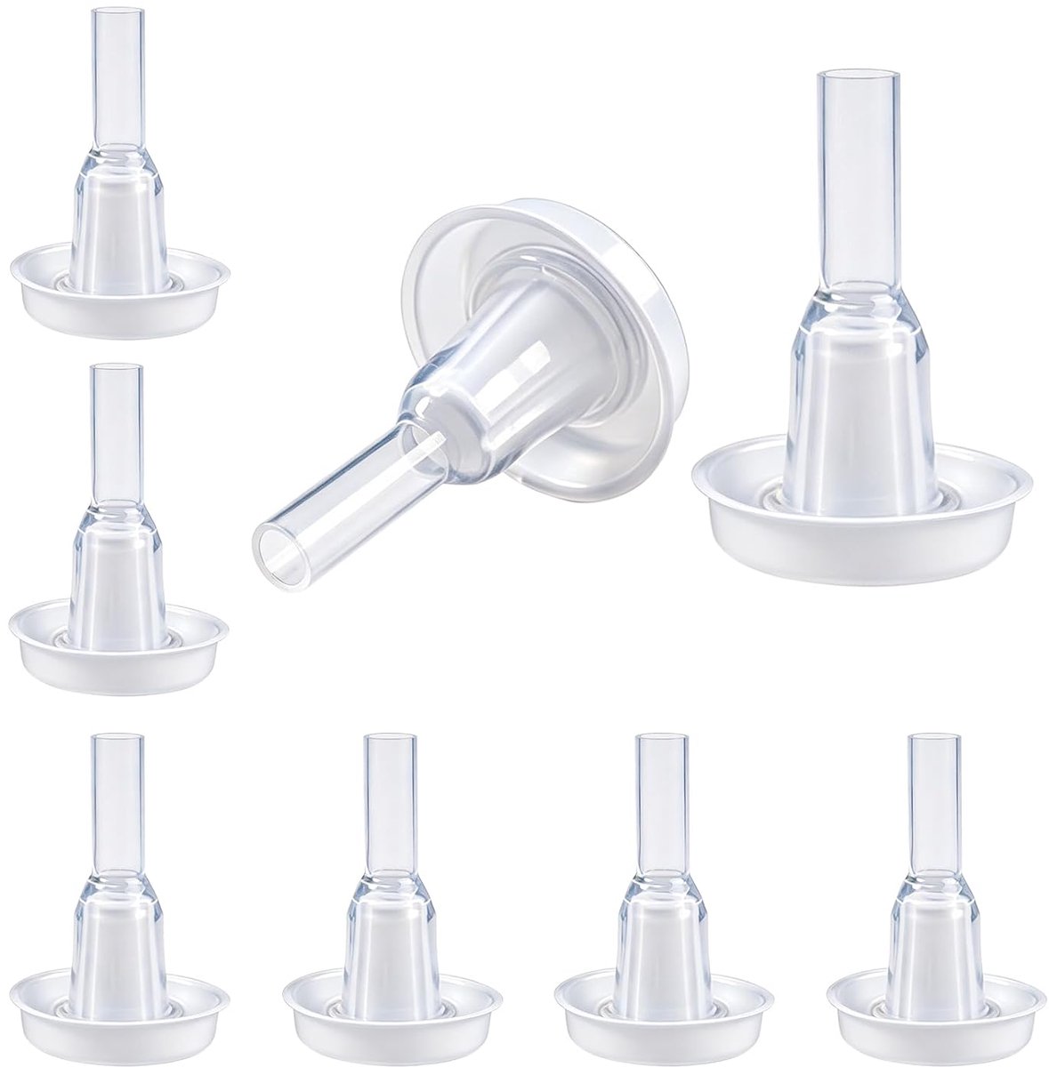 8 stuks urinaalcondoom voor mannen - 25 mm, transparant wegwerp urinaalcondoom, zelfklevend & siliconen, huidvriendlijk & ademend, incontinentie condoomurinaal, externe katheter voor mannen (25 mm
