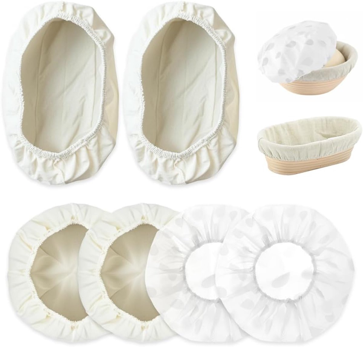 Deksels voor brood met elastiek, herbruikbare voedseldeksel, bakaccessoires voor bakkerij, banketbakkerij, restaurant, 3 maten