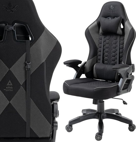 Ergonomische bureaustoel - Comfortabele stoel - Langdurig zitten - Verstelbare armleuningen - 126 cm hoog - Zwart grafiet — afbeelding 2