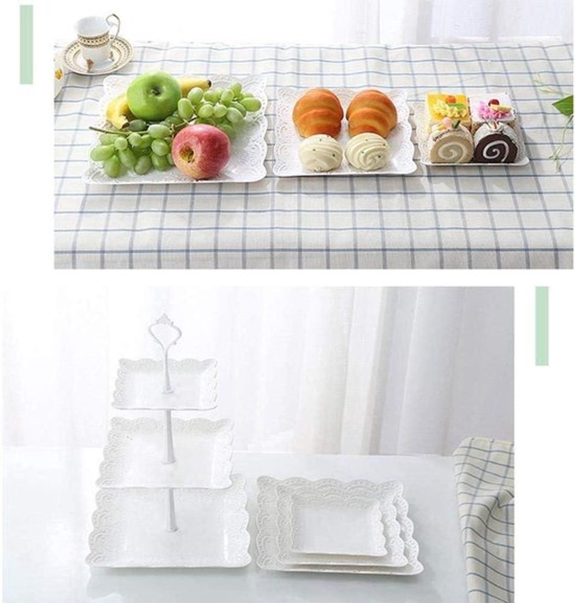 3-laags Taartdisplay Standaard voor Snoep en Cupcakes op Bruiloftsfeest - Acryl Dessert Houder met Boomtoren Design