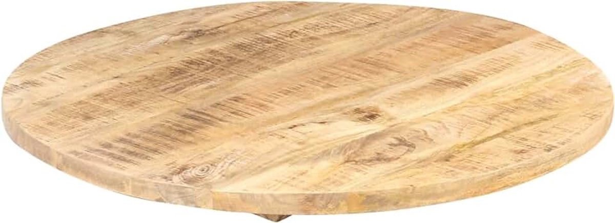 Tafelblad, werkbladen, doe-het-zelf, bureaublad, houten blad, massief hout, mango, rond, 25-27 mm, 40 cm