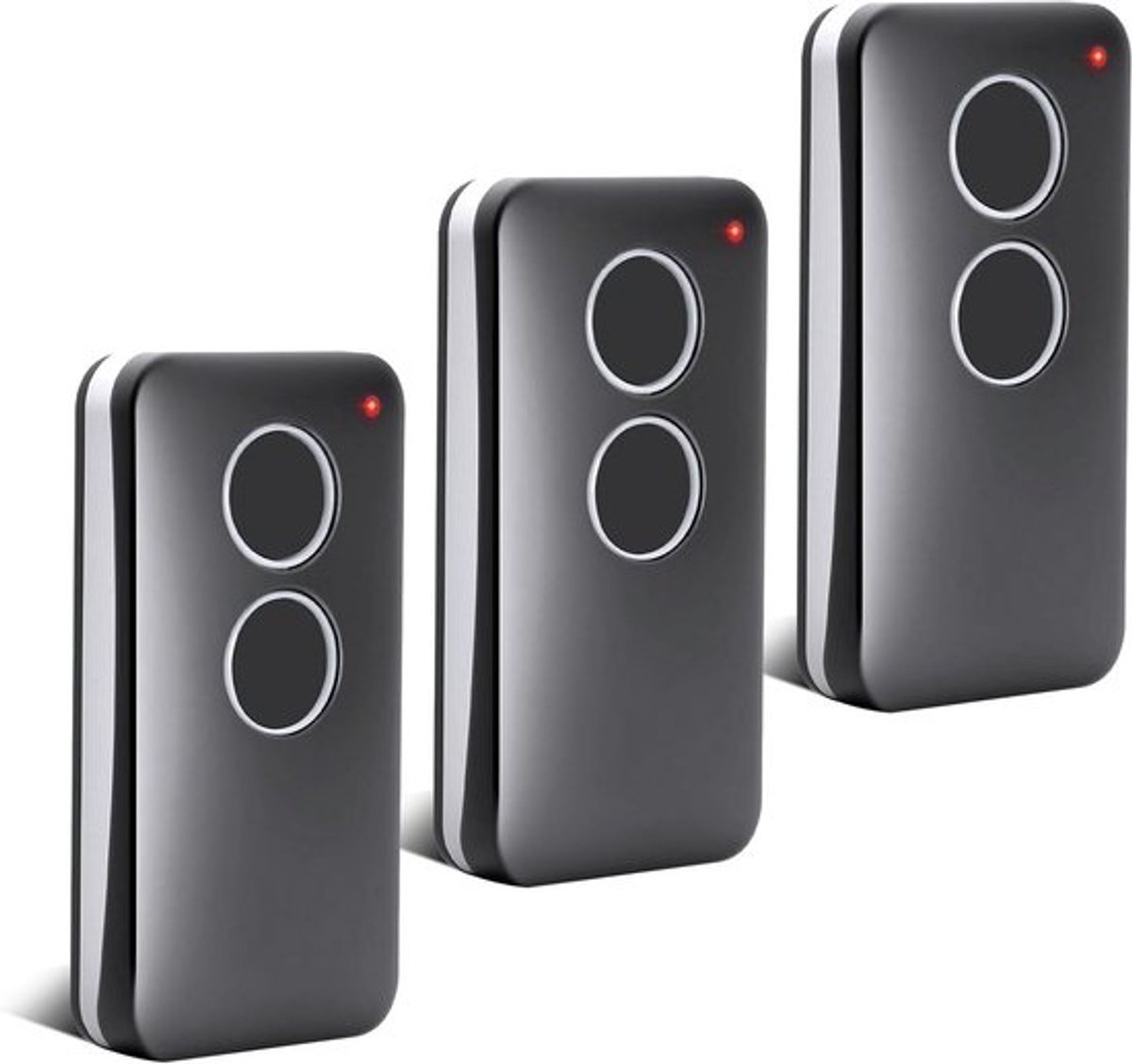 Garage Deur Afstandsbediening 433.92 MHz - 2 Kanalen, Rolling Code, Geschikt voor Diverse Modellen, Set van 3