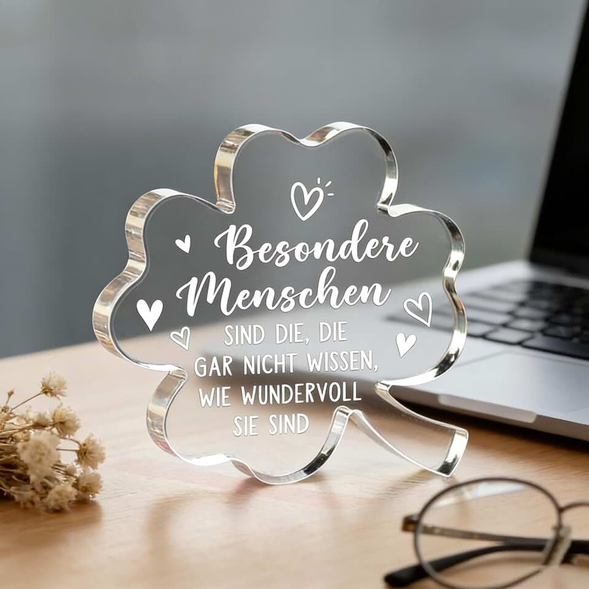 Geschenk vriendin cadeau, acryl verjaardagscadeau voor vrouwen decoratie, tafeldecoratie herinnering vriendschap geschenken voor vriendin zus collega, geschenken voor vrouwen