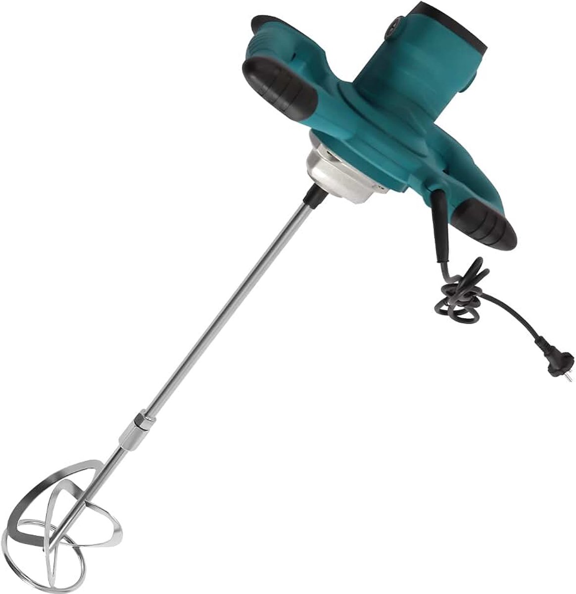 Mortelroerder, 2100 W, 6 versnellingen instelbaar, betonmixer, handmixer voor cement, beton, cementspecie, modder, verf, lichtblauw