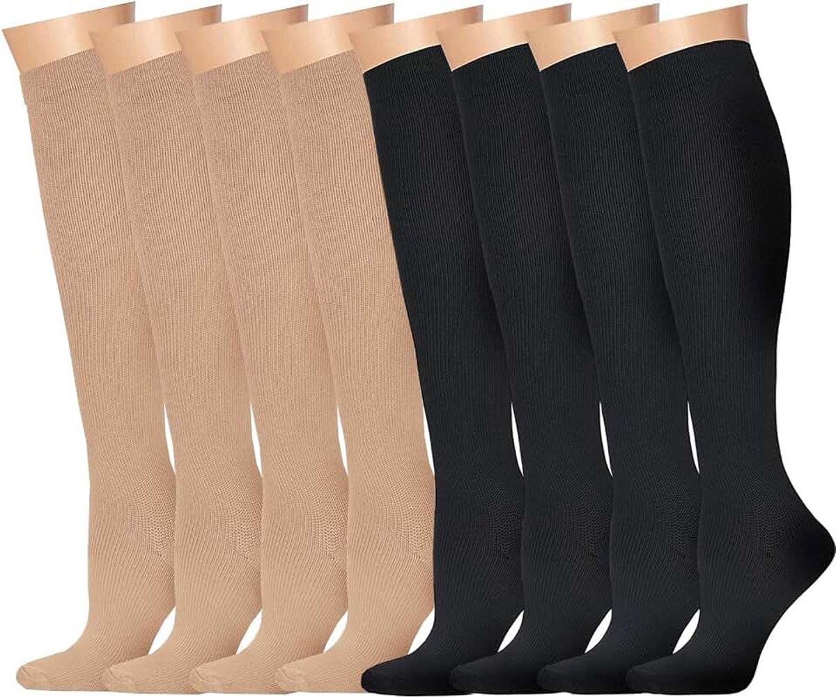 Sokken Dames Heren(15-20mmhg) Compressiekousen voor medische,circulatie & herstel, verpleegkunde reizen & vlucht sokken - Running & Fitness