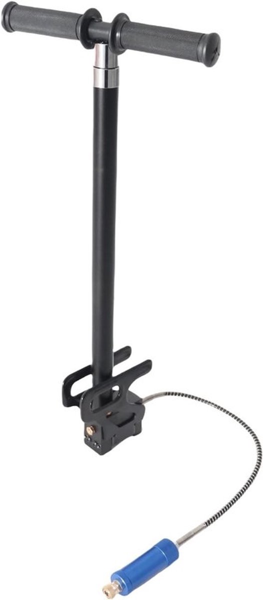 Handpomp met Hoge Druk, 4-Fase RVS Luchtpomp voor PCP Tanks, Voetballen, Opblaasboten en Auto's, 4500 Psi, 8MM Snelle Aansluiting