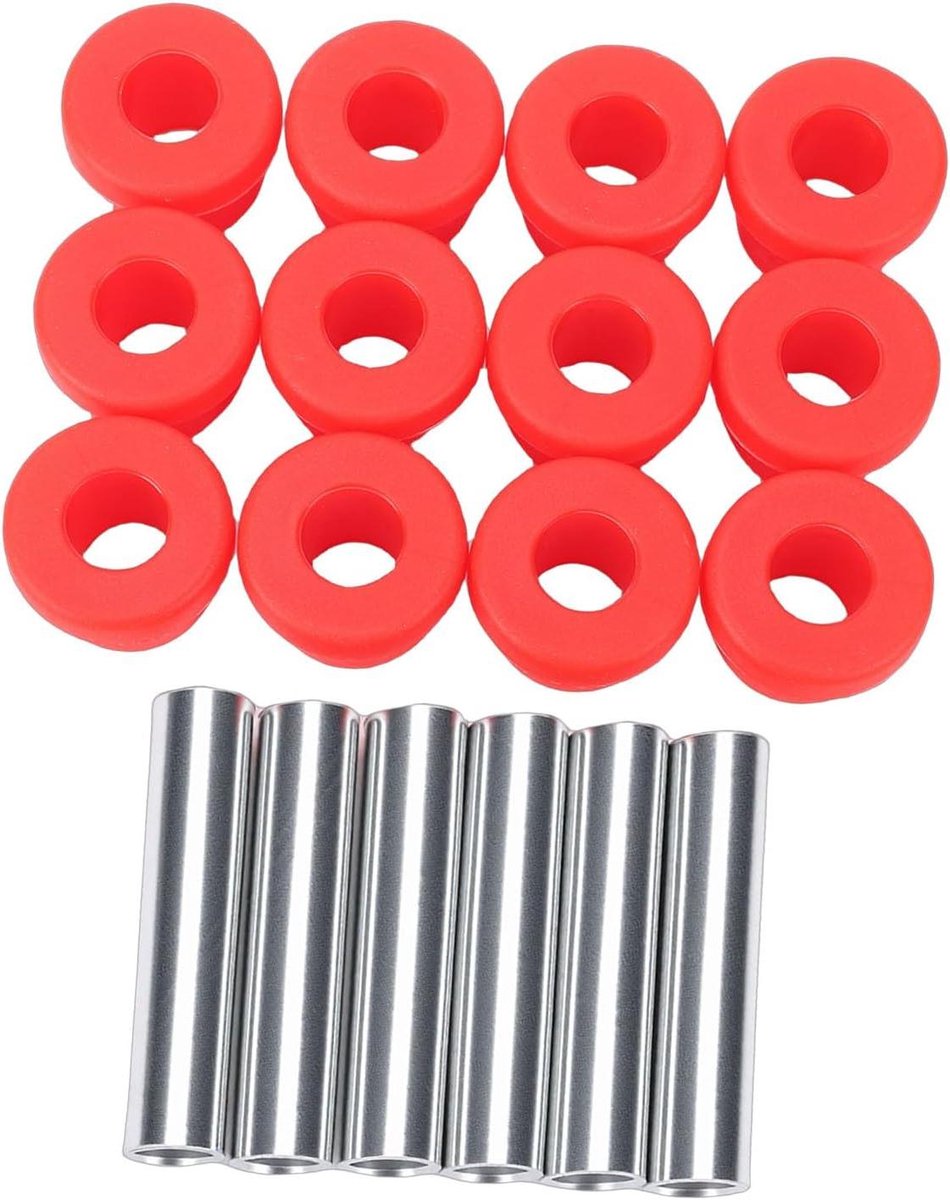 Golfkar Veerbusset - Ophanging Onderdelen - Comfortabel Rijden - Hoge Slijtvastheid - 18 Stuks - Rood
