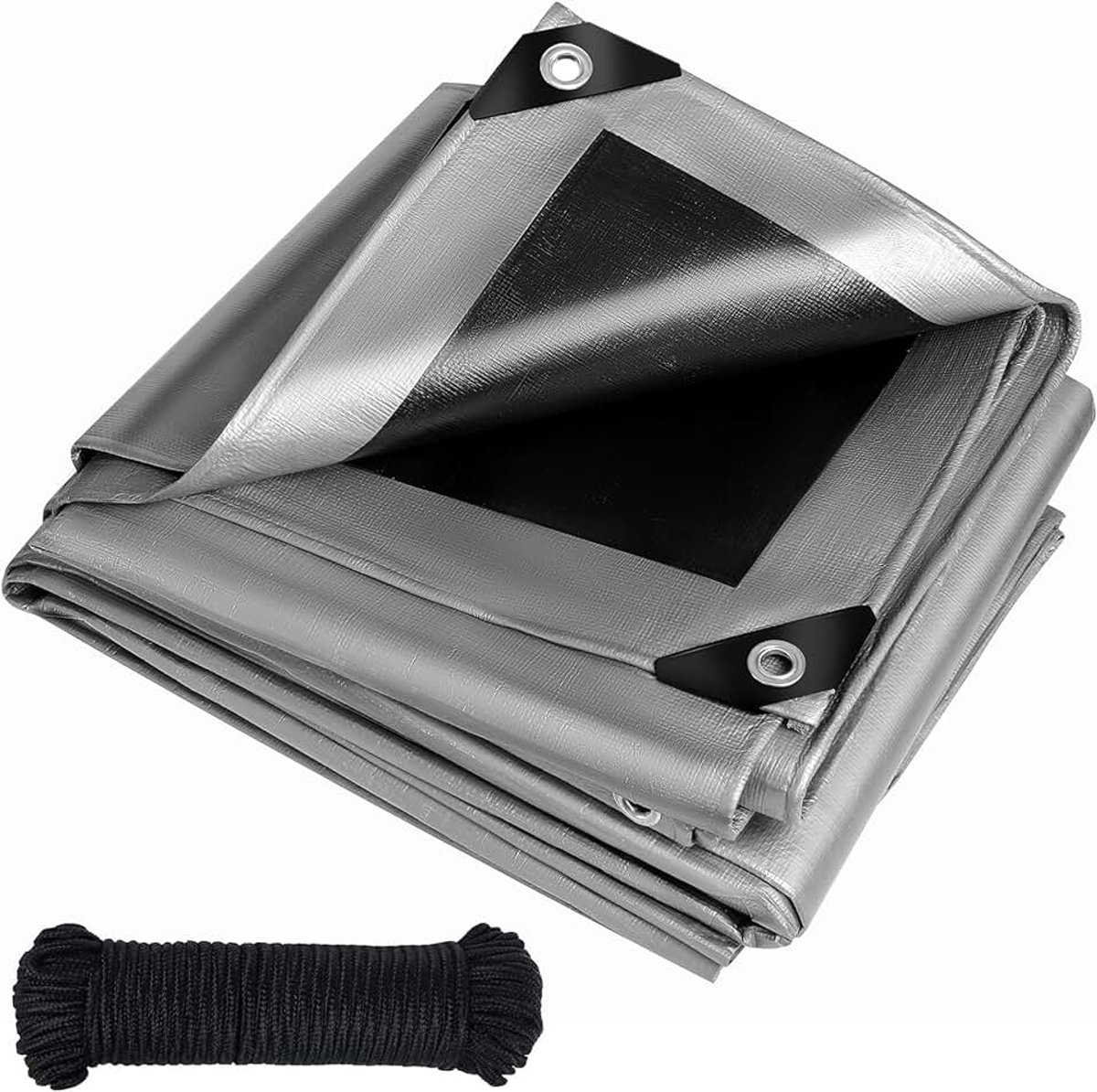 Presenning met olieletters 260 g/m² tent waterdicht, bescherming, stoffen presenning, universeel, slijtvast, duurzaam, UV-gestabiliseerd voor tuinmeubelen, springmat, dak, auto, vrachtwagen, hout