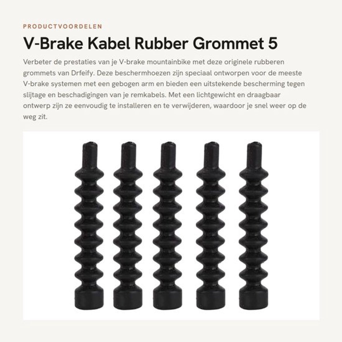 V-remkabel rubberen grommet - 5 stuks voor fietsen