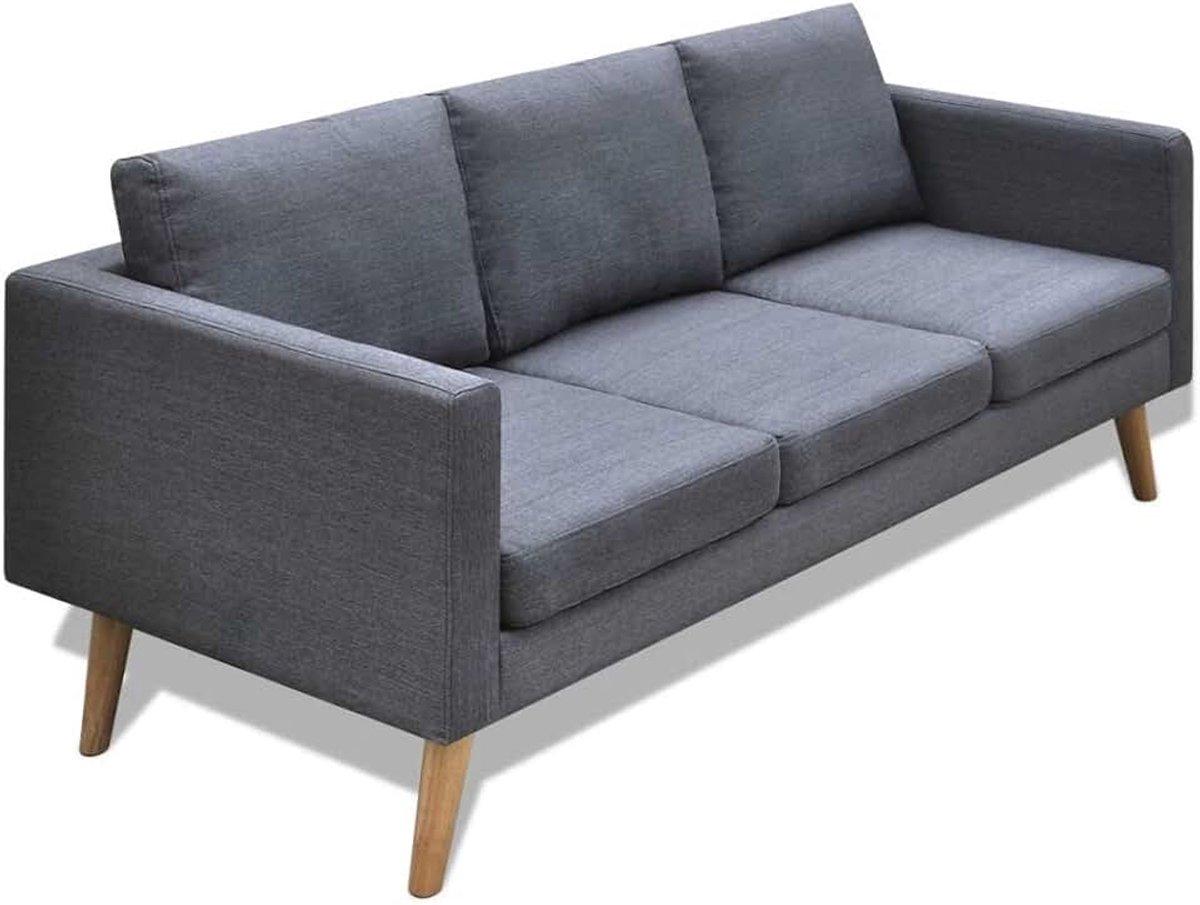 3-zitsbank van stof, 3-zitsbank, bank voor woonkamer/kantoor, moderne bank, slaapbank, meubels voor woonkamer, donkergrijs