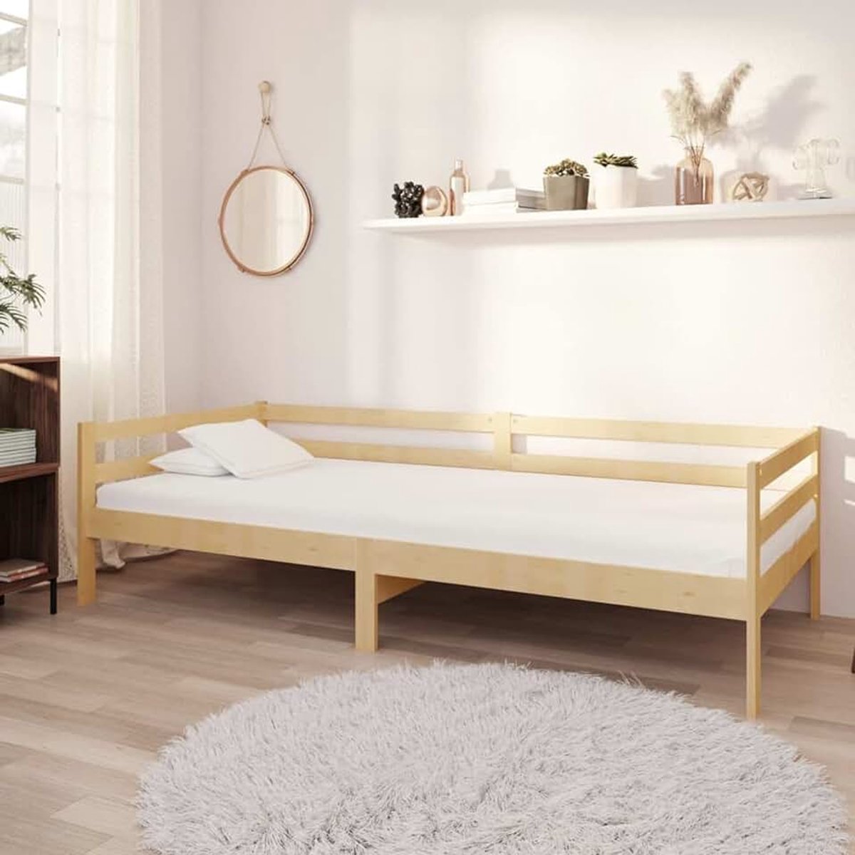 Dagbed slaapbank bank bank bed frame eenpersoonsbed grenen massief hout 90x200 cm