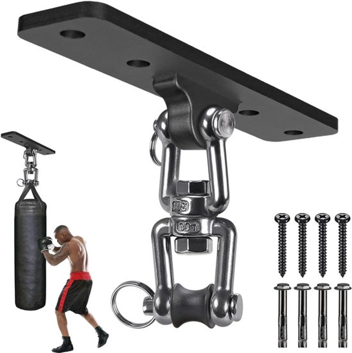 Zware Stalen Hanger voor Bokszak - Stevige Bevestiging voor Muay Thai, Kickboksen en Thuis Fitness, Geschikt voor Plafond en Wandmontage