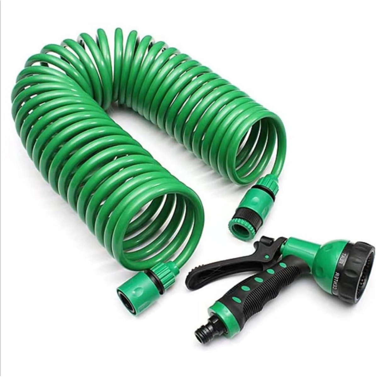 Uittrekbare Tuinslang - Flexibele Waterslang - Tuin Besproeien - 7 Sproei Modi - 15 Meter - Groen