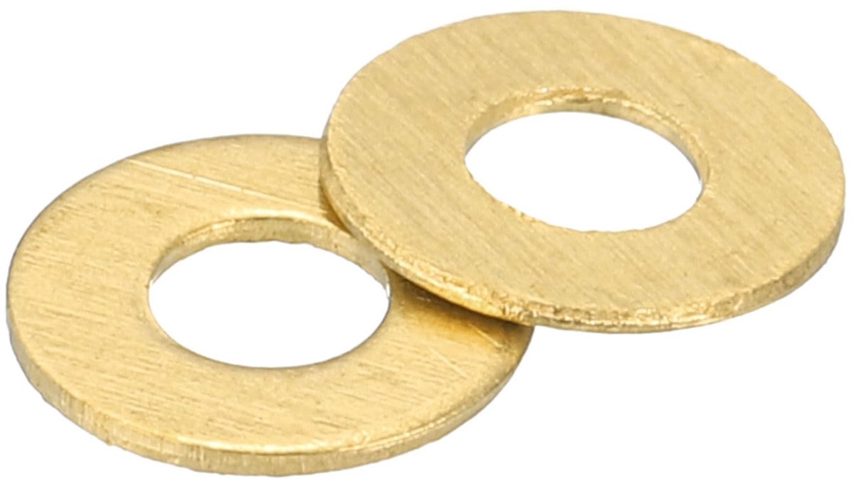 Platte sluitringen, 500 stuks platte afdichtringen van messing 6 mm OD 0,5 mm dikke metalen ring voor schroeven moeren