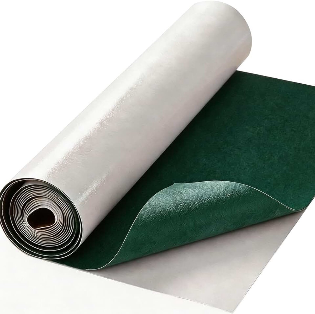 Zelfklevend, 1 mm, 40 x 220 cm, zelfklevende viltstof, viltmat voor doe-het-zelf box, liner, onderzetter, auto, fotolijsten, stoelen, meubels, vloerbescherming, 1 mm dik donkergroen