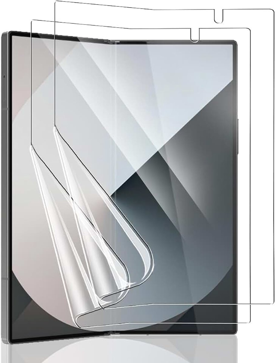 TPU beschermfolie voor Samsung Galaxy Z Fold 6 pantserfolie [2 stuks], zacht/luchtbelvrij/anti-krassen, displaybescherming voor Galaxy Z Fold 6