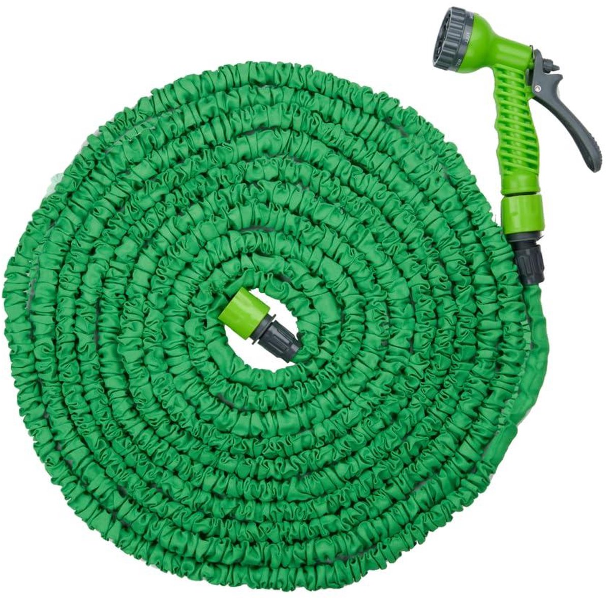 Flexibele Tuinslang - Tuinslang set - Tuin besproeien - Tot 20 meter uitrekbaar - 7 standen sproeikop - Groen/Grijs