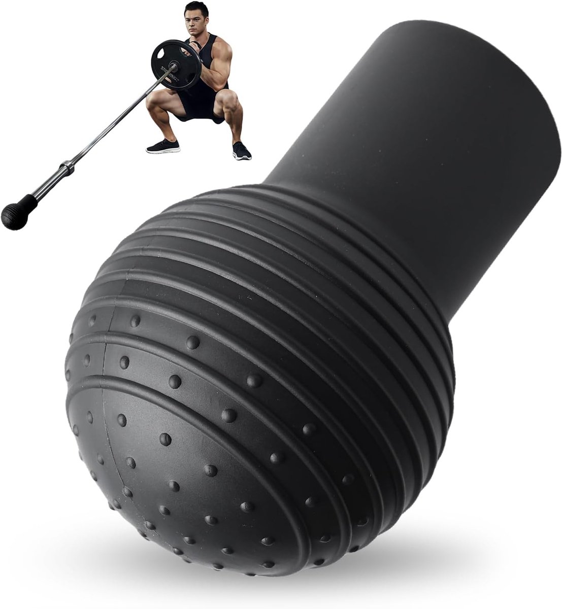 Opzetstuk voor lange halter, landmijn accessoires met 360° rotatie, lange halter accessoires, landmijn voor 2 inch Olympische stangen, drukken, rotatie en uitvalstappen, zwart