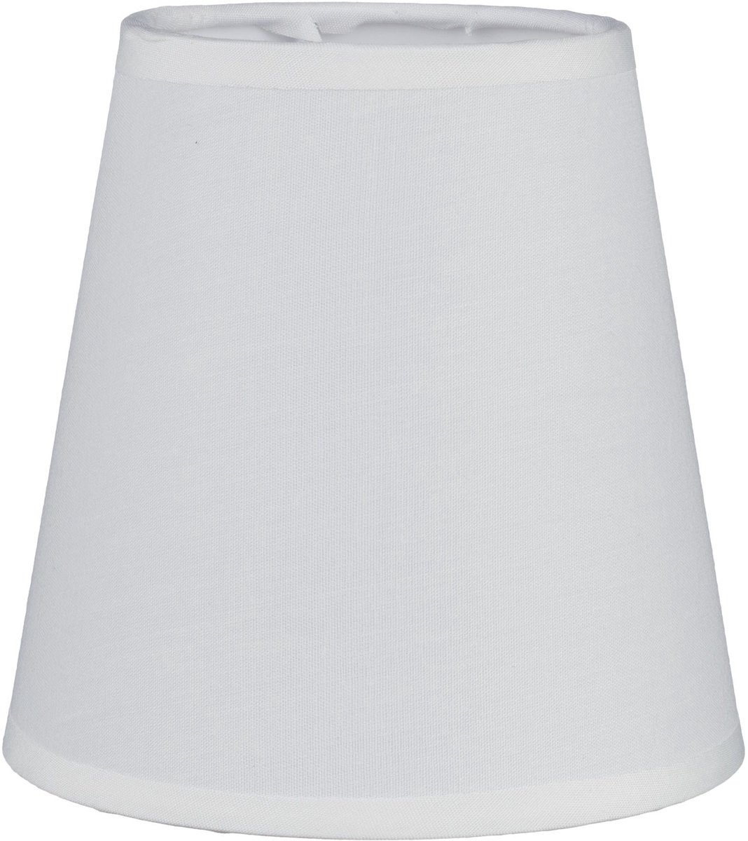 Witte Stoffen Lampenkap Kegel E14 16cm