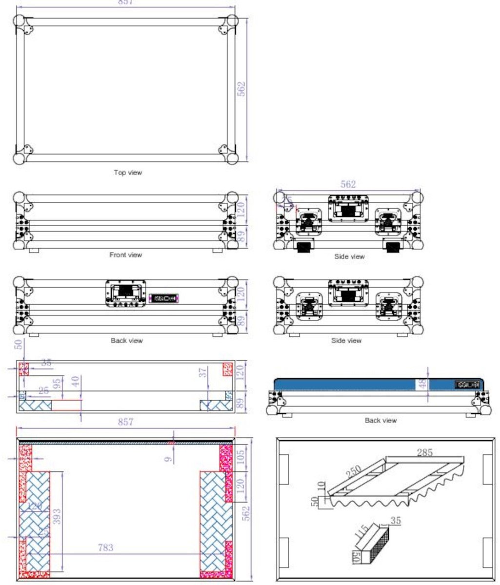 Flightcase trolly voor RANE Performer en RANE 4 - Innox IX-HX - Multikleur