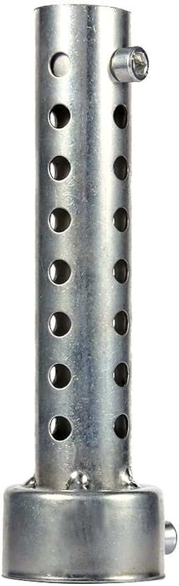 Motorgeluiddemper, universele uitlaat voor motorfietsen, DB Killer geluiddeflectorinzetstuk, compatibel met 35 mm/42 mm/45 mm, zilver (42 mm)