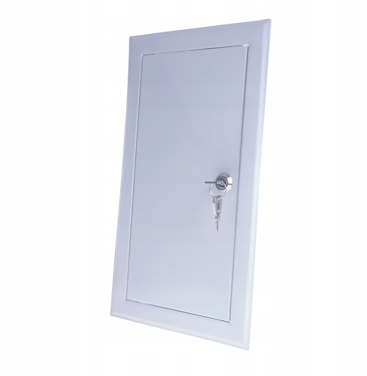 Metalen inspectieluik 25x30 cm wit met sleutelgleuf