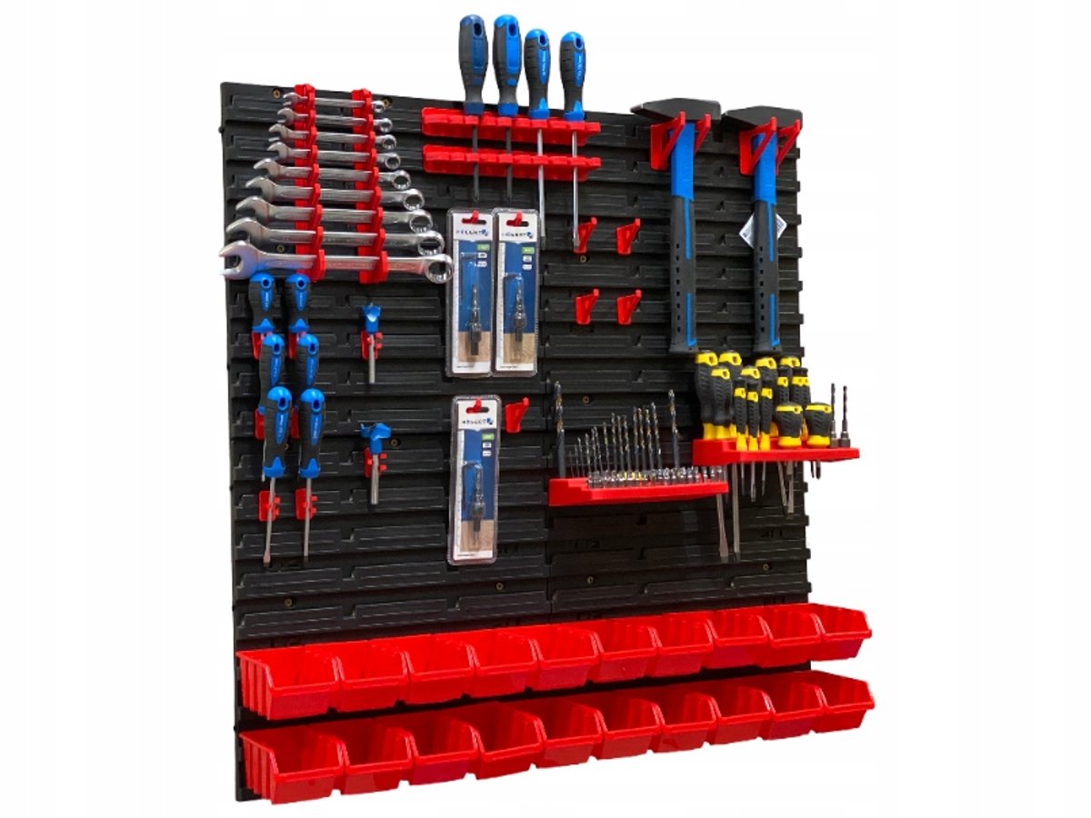 TABLICO Gereedschapswand 77x78 cm met Bakjes en Haken - Nederlands Product
