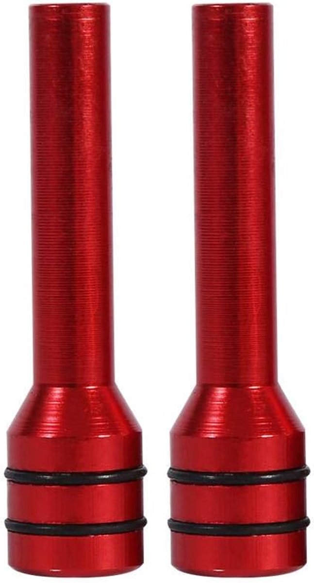 2-delige universele autotruck Aluminium binnendeurslotknop Pins Cover(Rood)