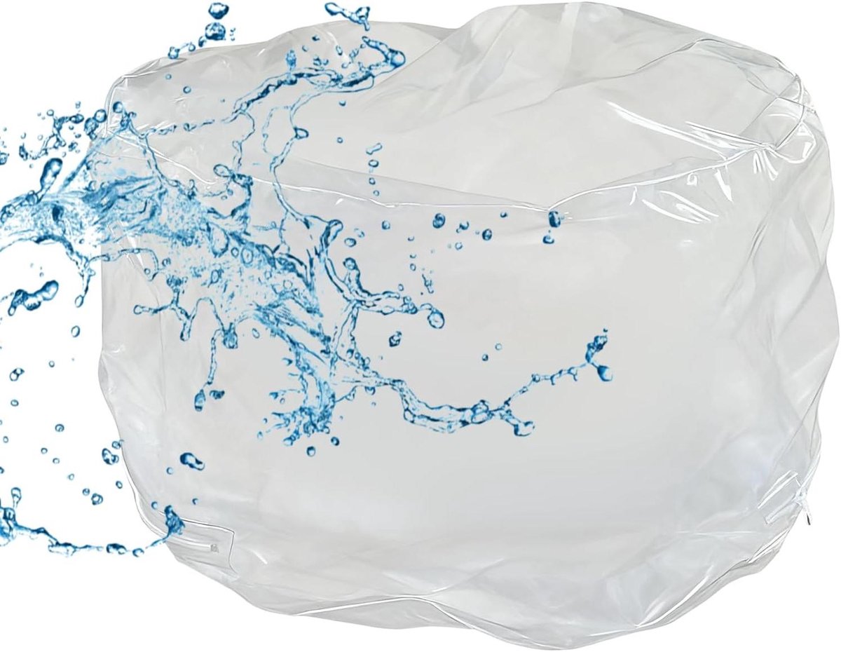 Zitzak Knuffelopberger - Dieren Opberger - Speelgoed Organiseren - Transparant PVC Materiaal - 50x35 cm - Transparant