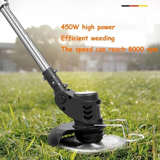 Elektrische Grasmaaier - Oplaadbare Tuinmaaier - Gazon Onderhoud - Lithium Batterij - 35 cm Snijbreedte - Oranje — afbeelding 5