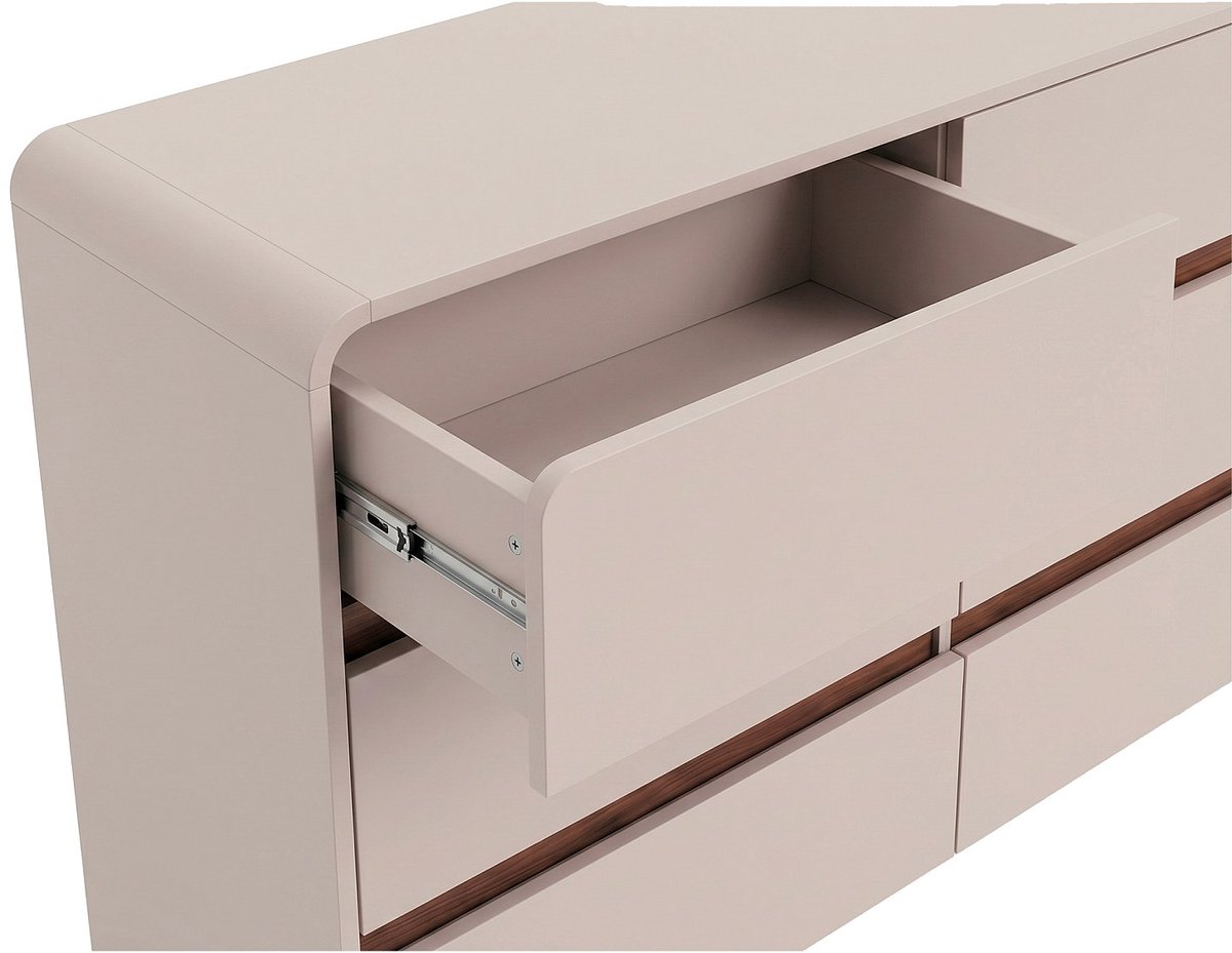 Vente-unique Ladekast 6 laden - Beige en Natuurlijk donker DYSARA