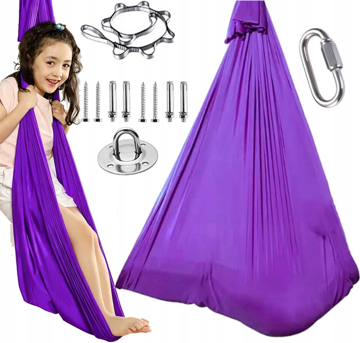 Yogahamak 280x150cm - Sterk Nylon, 150kg Belastbaar, voor Ontspanning