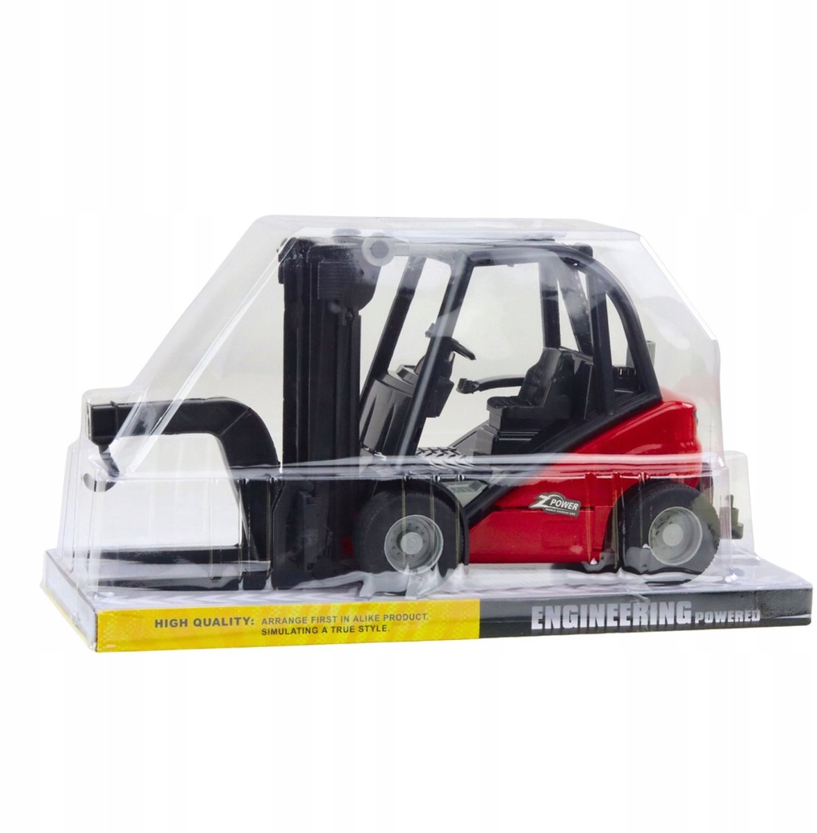 Rode Speelgoed Vorkheftruck met Hefbare Lepels - 38.5cm