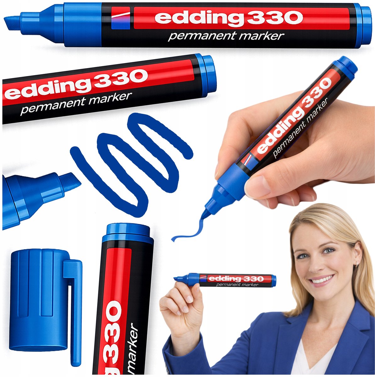 Edding Permanente Marker Blauw 1-5mm - Ideaal voor Kantoor en School