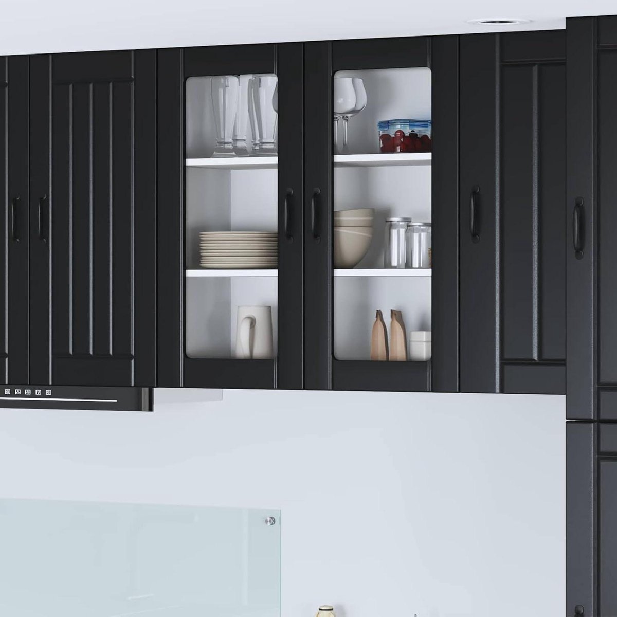 Keukenkast - Opbergkast - Keuken Organiseren - Duurzaam Houtmateriaal - 80 x 31 x 80 cm - Zwart